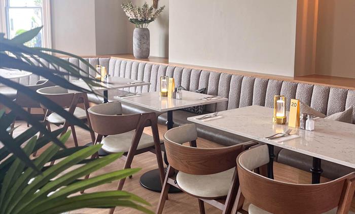 Interior shot of The Goat Bar and Restaurant at The Esplanade Hotel